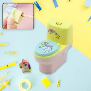 Flush & Fix – Toilet-Shaped Sharpener with Eraser (2 Pcs)