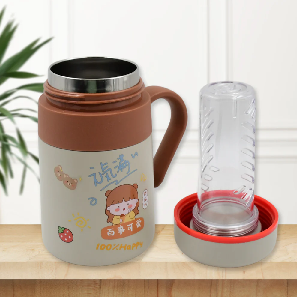 HotMate Duo 550ML – Travel Flask with Easy-Grip Handle & Shareable Cup