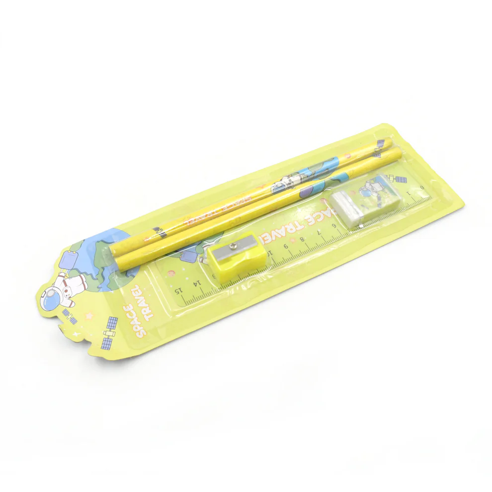 SchoolReady Wooden Pencil Set – 5 Pc Writing Essentials for Kids