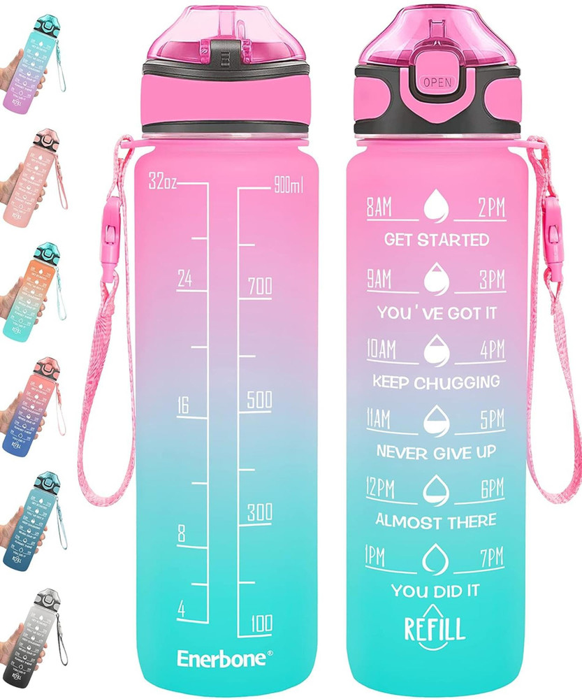 MiniHydro 280ml Water Tracker Bottle – Sleek Leakproof Sipper for Work & Gym