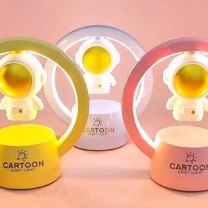 Galaxy Circle Astronaut Lamp – Mood Lighting for Home & Study (1-Pc)