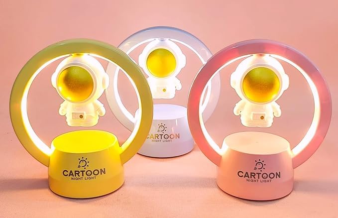 Galaxy Circle Astronaut Lamp – Mood Lighting for Home & Study (1-Pc)