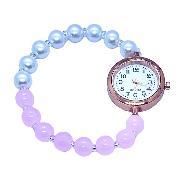 Elegant Beaded Watch Bracelet – Dual-Purpose Fashion Accessories