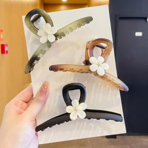 Flower Petal Hair Claw Clip – Easy-Grip Acrylic Hair Accessory