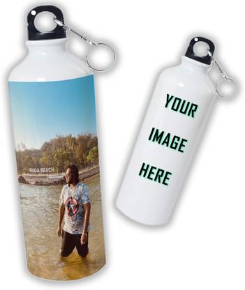 Personalized Sublimation Sipper Bottle – 600ml White Aluminum Water Bottle with Hook Cap