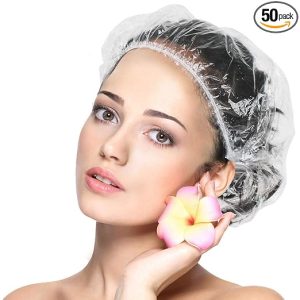 AquaGuard Disposable Shower Caps – 12 Pc Waterproof Hair Covers for Women & Travel