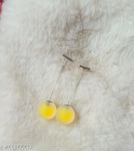 Soft Glow Orb Drop Earrings – Lightweight Sphere Dangle Jewelry