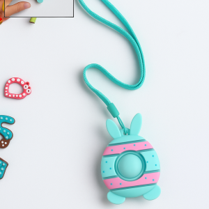Whimsy Bunny Pop It Keychain – Cute Bubble Fidget Toy for Stress Relief & Fun (1-Pc)