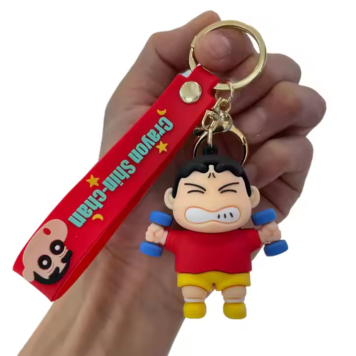Multicolor Silicone Keychains – Sinchan,Unicorn, Messi, Naruto (1-Pc)