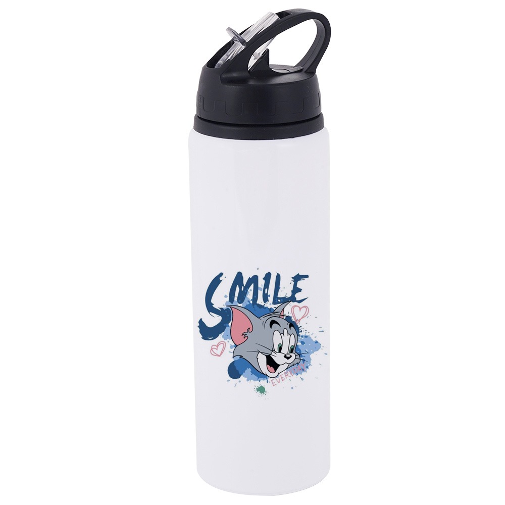 Custom Print-Ready Sublimation Bottle – 750ml with Flip Straw Lid