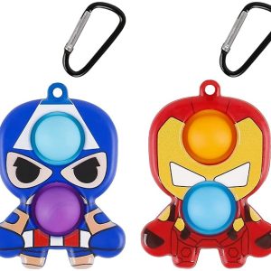Superhero Pop-It Keychain Toys – Fun Stress Relief Fidget for Kids & Adults (1-Pc)