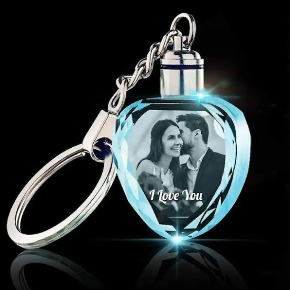 Elegance in Light: The Premium Photo Keychain Set