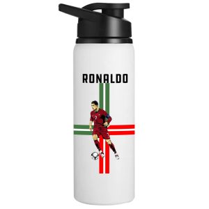 Customizable Sports Sipper Bottle – 750ml White Aluminum Sublimation Water Bottle with Carabiner