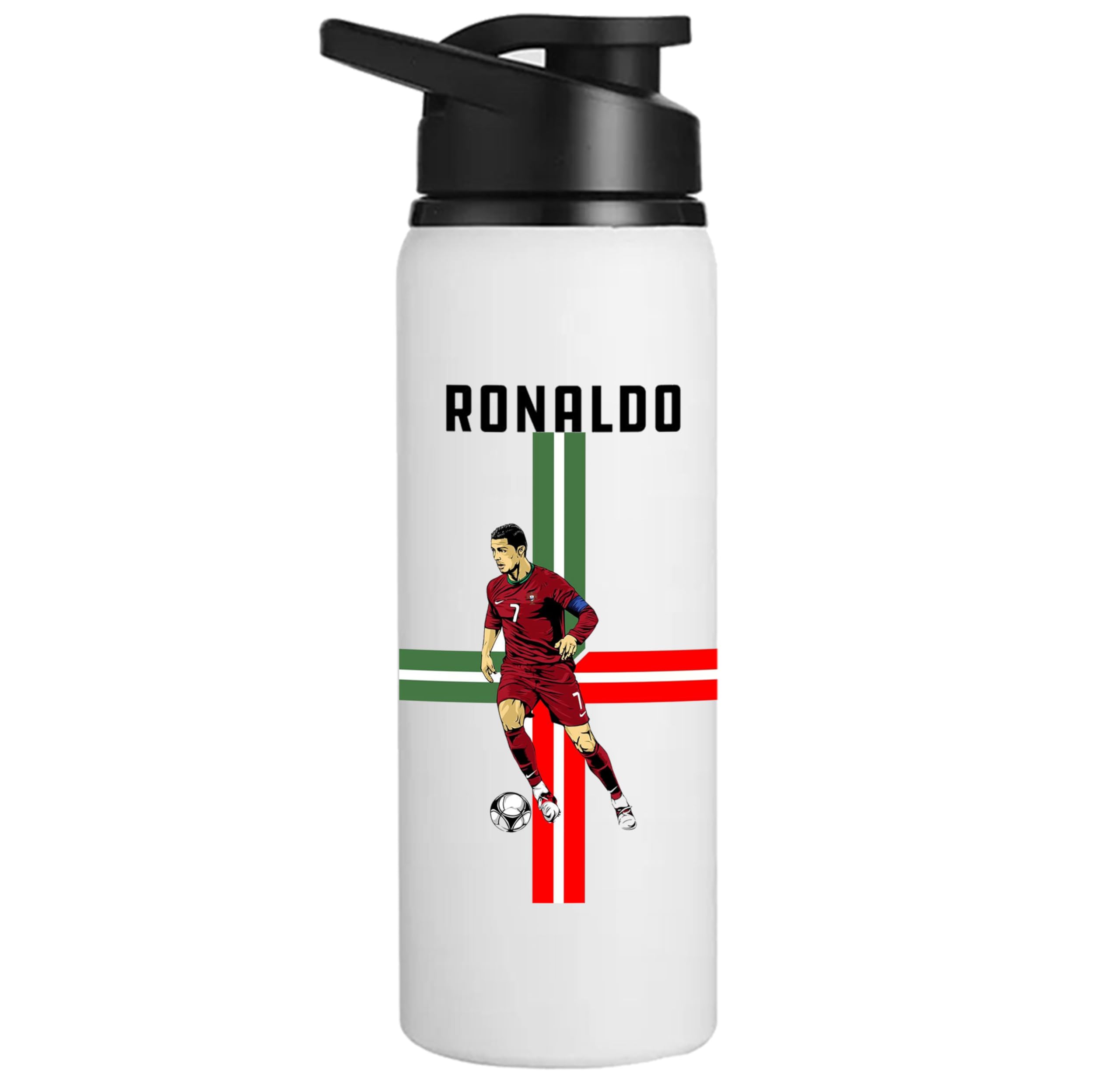 Customizable Sports Sipper Bottle – 750ml White Aluminum Sublimation Water Bottle with Carabiner