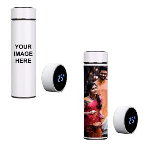 Temperature Display Smart Bottle – Sublimation White Stainless Steel
