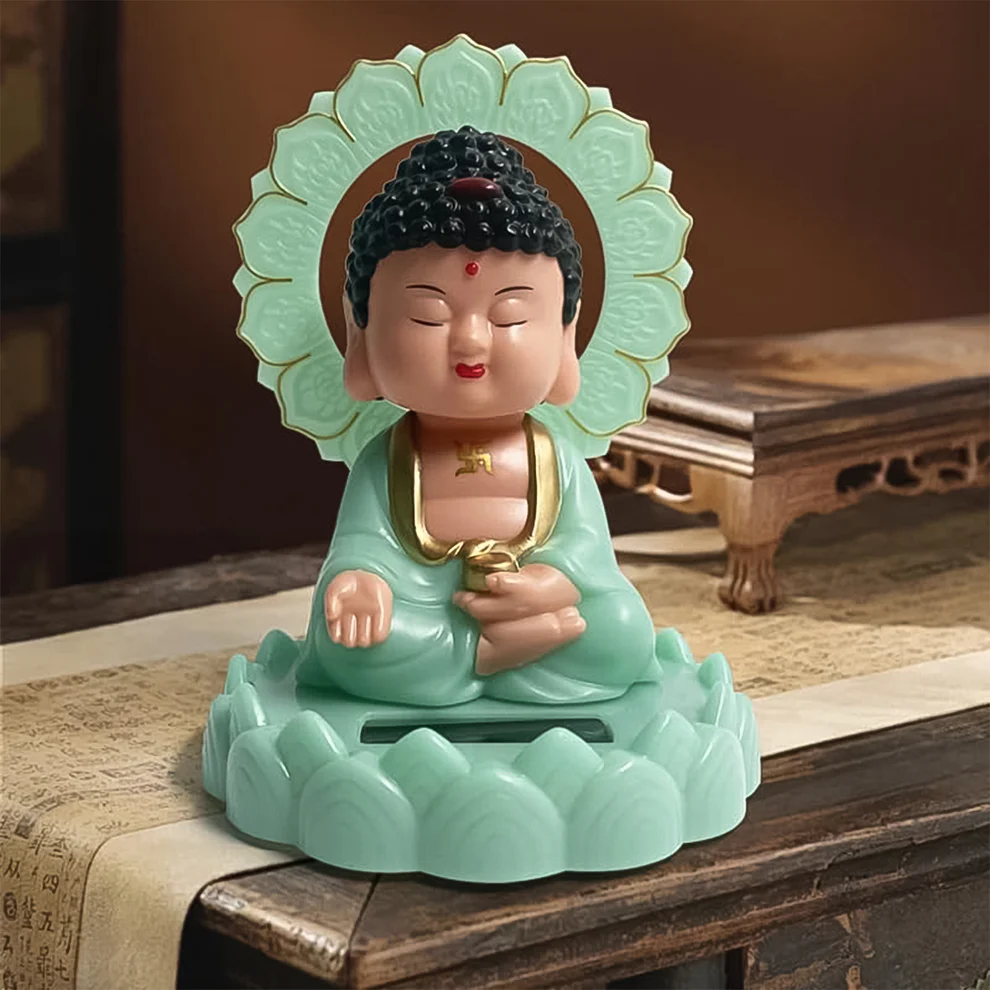 Peaceful Vibes – Solar Powered Buddha Bobblehead (Assorted Colors)