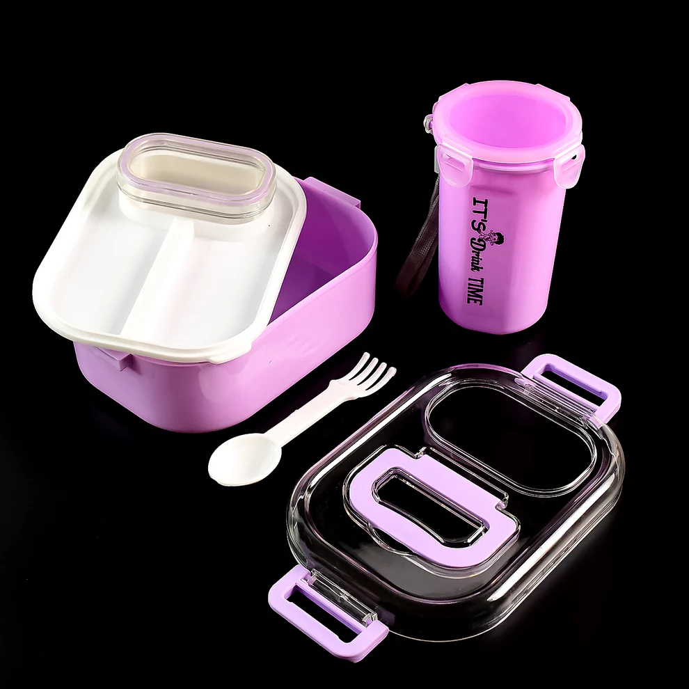 LunchPro 3-in-1 Set – Leakproof Box, Cutlery & Drink Tumbler