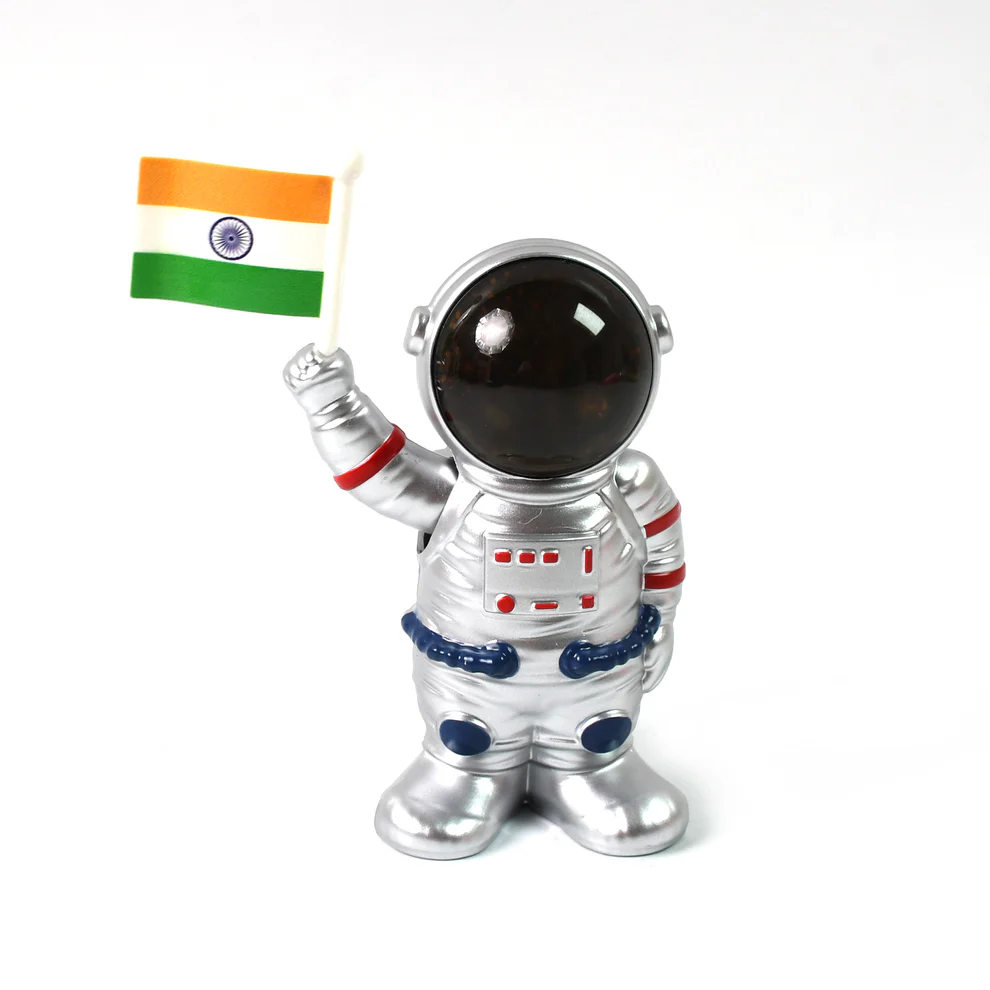 OrbitPride – Solar Bobble Astronaut with Indian Tricolor