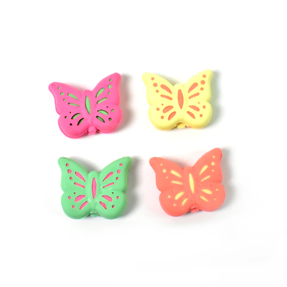 FlutterWipe – Cute Butterfly Eraser in Fun Colors (4 Pc)