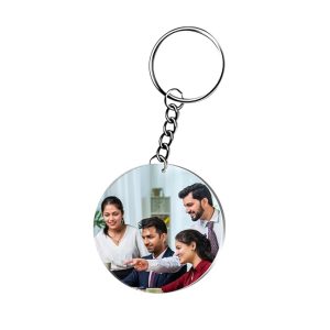 Silver Keychain   Metal Plate Keychain Double side