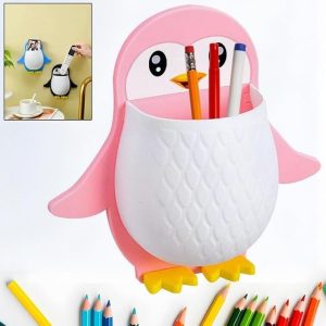 SmartNest Wall Holder – Cute Penguin Organizer for Daily Use