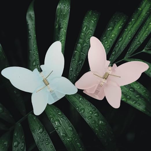 FlutterGrip Combo Offer – 5-Piece Multicolor Butterfly Hair Clips for Strong Hold & Effortless Style