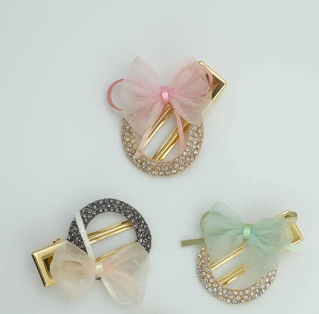 Sparkling Rhinestone Hair Claw Clip – No-Slip Grip Decorative Hair Accessory for Women & Girls (3 Pcs)
