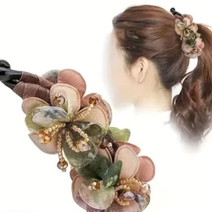 Stylish Floral Banana Hair Clip for Girls – Hair Accessory (Pack of 1)
