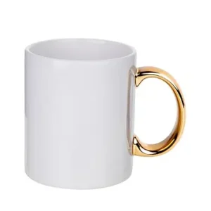 Golden Handle white Mug
