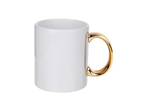 Golden Handle white Mug